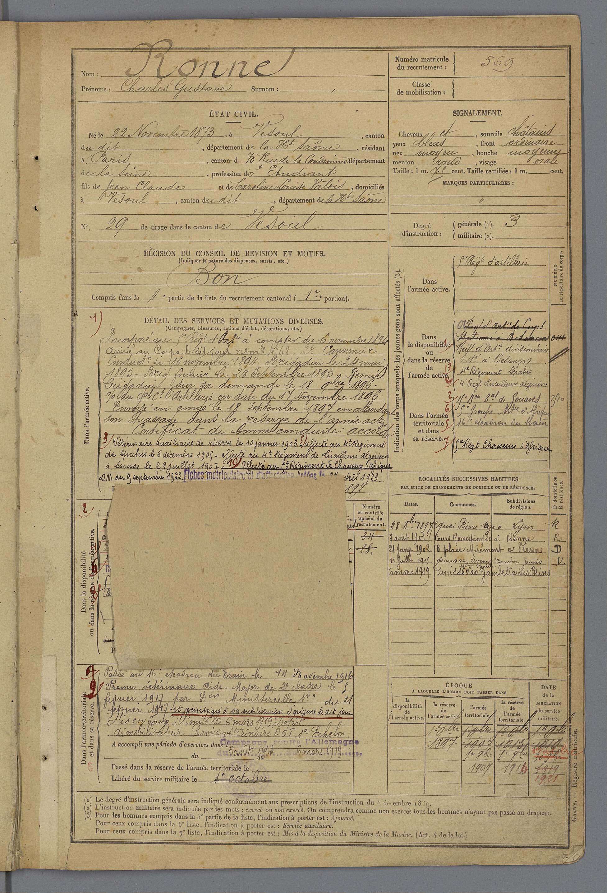 Charles, Gustave RONNE Charles, Gustave RONNE